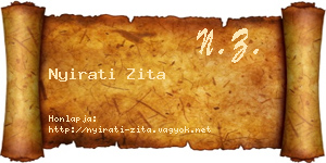 Nyirati Zita névjegykártya
